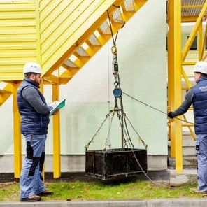 Испытание эвакуационной лестницы до 10м